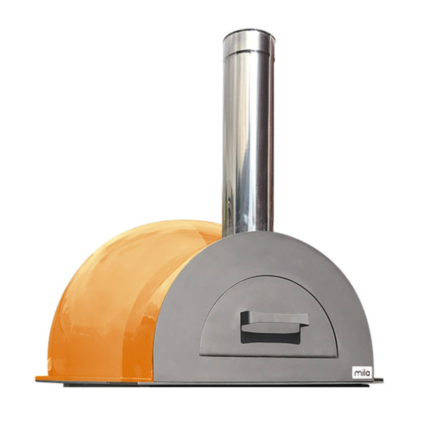 The Mila 60 in orange pizza oven