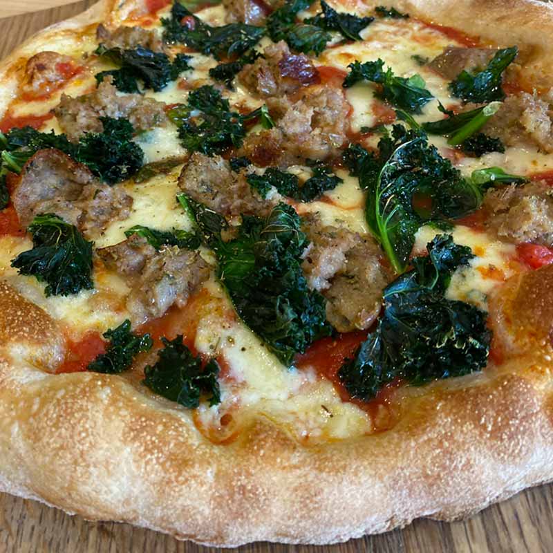 Italian sausage pizza