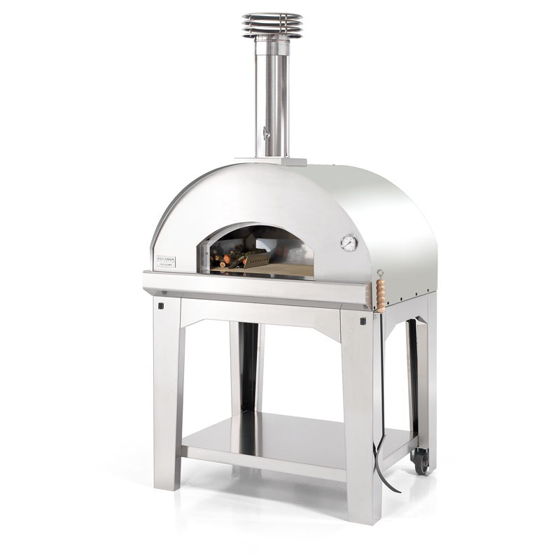 Fontana Mangiafuoco with Stand Wood Pizza Oven in Stainless Steel Buy